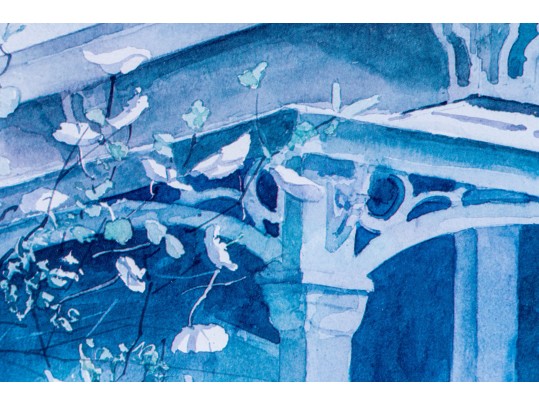 David Nichols (1929-1911) Signed Limited Edition Print, Terrace With Lilies