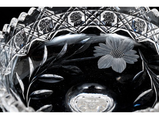 Three Pieces American Cut Glass Tableware