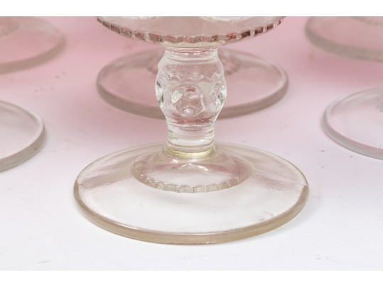 Large Collection Of Vintage Indiana Glass Kings Crown Glasses