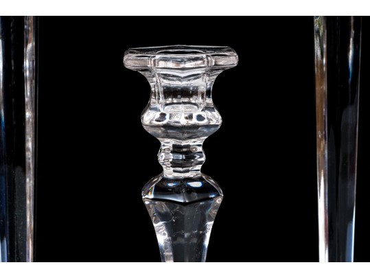Assembled Collection Of Five Crystal Candlesticks