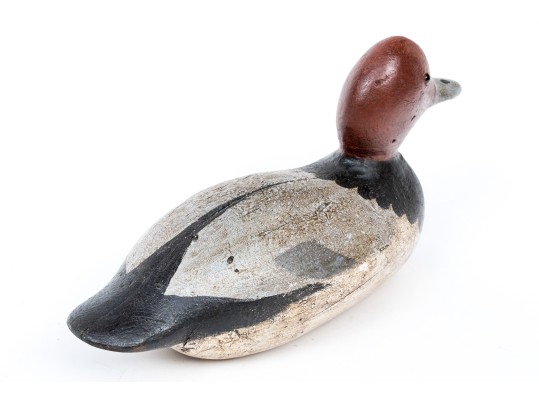 Hand Carved And Painted Wooden Duck Decoy