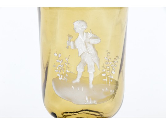 Fabulous Vintage Cameo Glass Decanter With Stopper