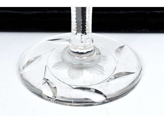 Three Pieces American Cut Glass Tableware