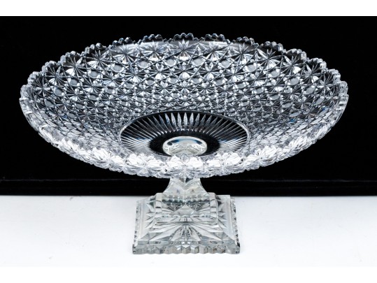 Three Pieces American Cut Glass Tableware