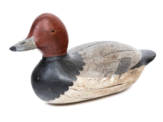 Hand Carved And Painted Wooden Duck Decoy