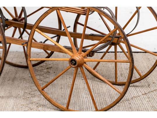 19th Century Rattan Baby Pram By Haywood Wakefield