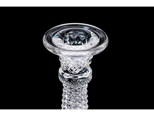 Assembled Collection Of Five Crystal Candlesticks
