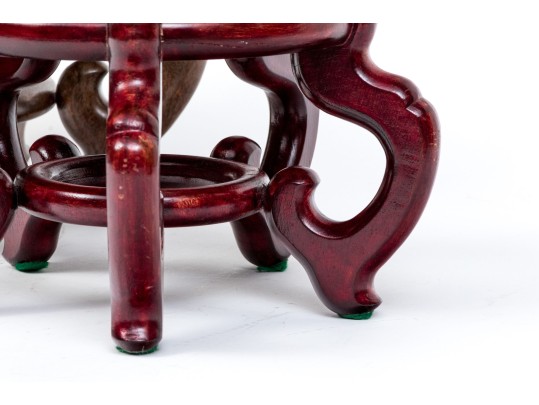 Two Chinese Carved Wood Vessel Stands