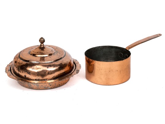 Antique Lot Of Copper Cook Ware