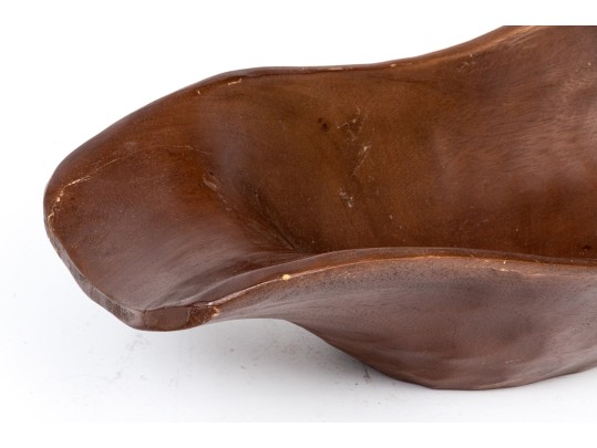 Large Pottery Barn Carved Wooden Bowl