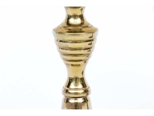 Pair Of Antique Brass Candlesticks