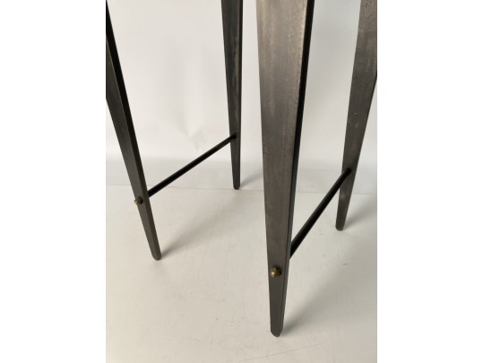 Mid 1980’s Wood And Steel Table By Will Stone