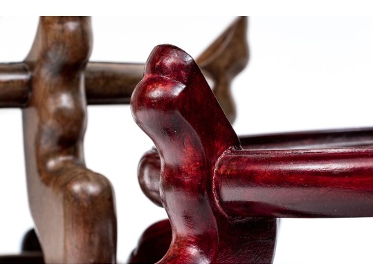 Two Chinese Carved Wood Vessel Stands
