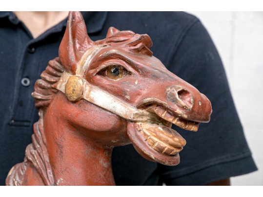Vintage Small Scale Carousel Horse Sculpture