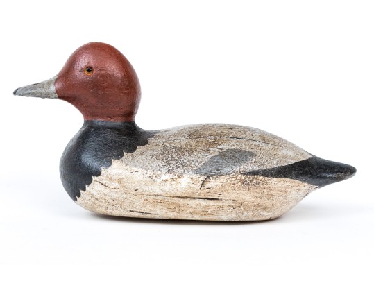 Hand Carved And Painted Wooden Duck Decoy