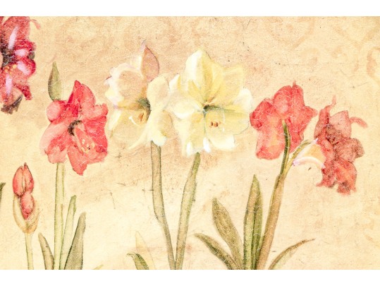 Blum, Signed Textured Giclee, Garden Of Lilies