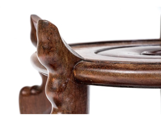 Two Chinese Carved Wood Vessel Stands