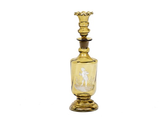 Fabulous Vintage Cameo Glass Decanter With Stopper