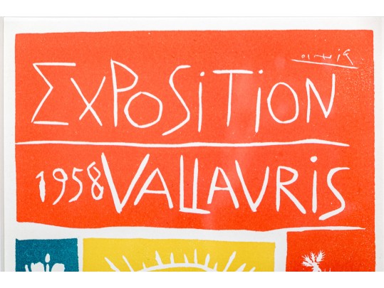 Pablo Picasso, Exposition 1958 Vallauris Framed Color Lithograph Poster