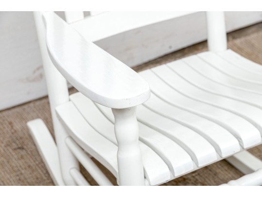 Vintage Rocker In White Paint