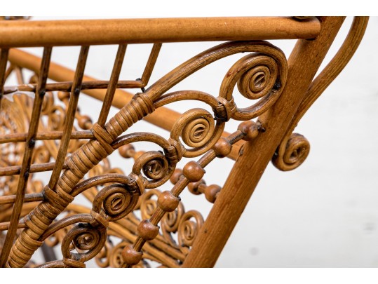 19th Century Rattan Baby Pram By Haywood Wakefield