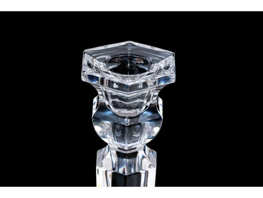 Assembled Collection Of Five Crystal Candlesticks
