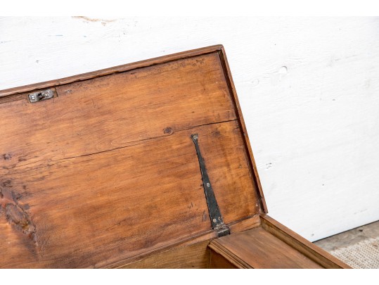 Antique Irish Pine Coyle Sea Chest