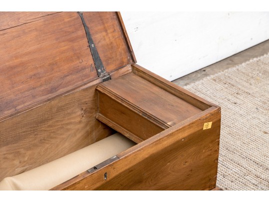 Antique Irish Pine Coyle Sea Chest