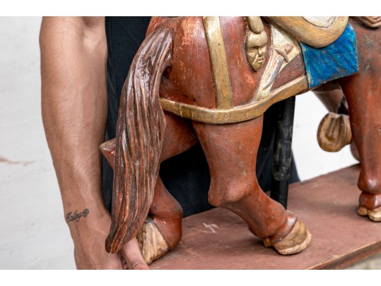 Vintage Small Scale Carousel Horse Sculpture