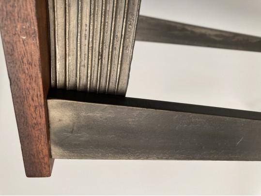 Mid 1980’s Wood And Steel Table By Will Stone