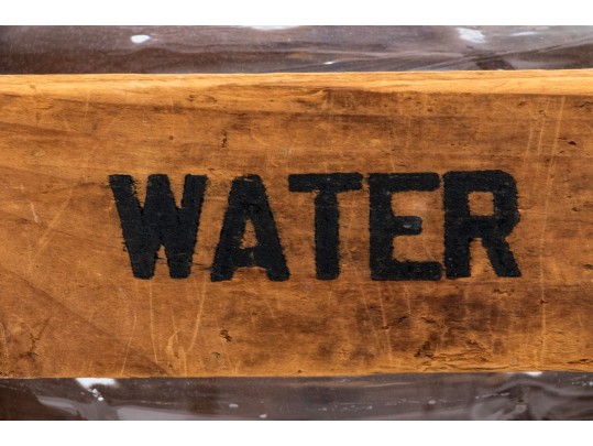 Vintage Five Gallon Glass Bottle With Wooden Water Crate