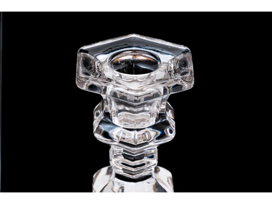 Assembled Collection Of Five Crystal Candlesticks