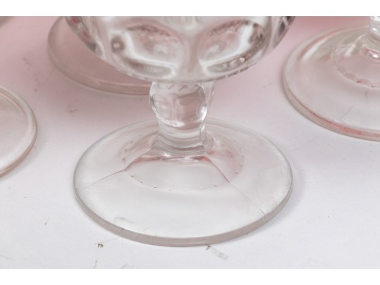 34 Piece Collection Of Cranberry Banded Molded Glass Stemware