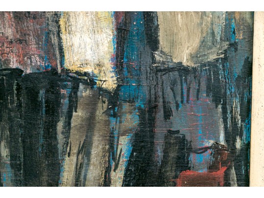 Oil On Canvas, Modernist Cityscape