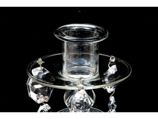 Fabulous Pair Of Glass Candlesticks