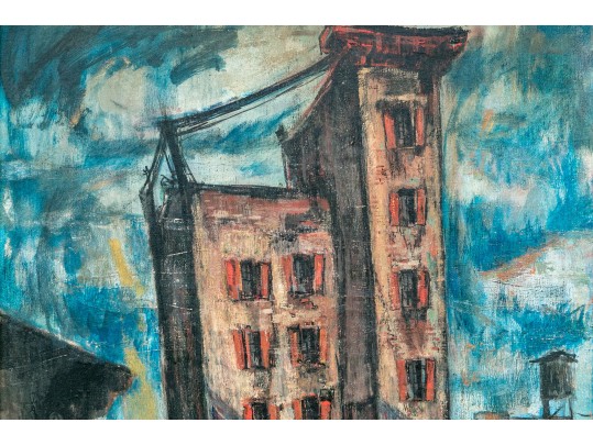 Oil On Canvas, Modernist Cityscape