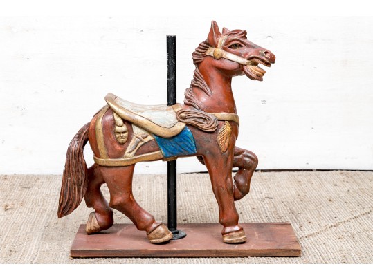 Vintage Small Scale Carousel Horse Sculpture