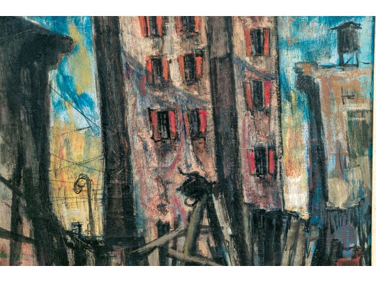 Oil On Canvas, Modernist Cityscape