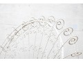 Pair Of Vintage White Painted Metal Peacock Chairs 