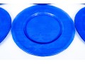 Wonderful Set Of 8 Cobalt Glass Chargers