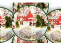 Set Of Eight Decorative Ceramic Salad Plates, Boxed