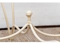 Pair Of Vintage White Painted Metal Peacock Chairs 
