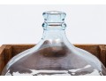 Vintage Five Gallon Glass Bottle With Wooden Water Crate