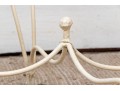 Pair Of Vintage White Painted Metal Peacock Chairs 