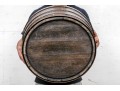 Antique Stained Wood Circular Barrel 