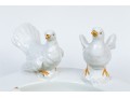 Decorative Ceramic Bird Bath Form Bowl With Five Moulded Doves