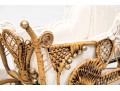 Vintage Rattan Baby Pram 