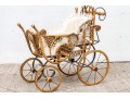 Vintage Rattan Baby Pram 