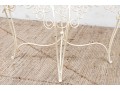 Pair Of Vintage White Painted Metal Peacock Chairs 
