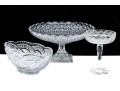 Three Pieces American Cut Glass Tableware